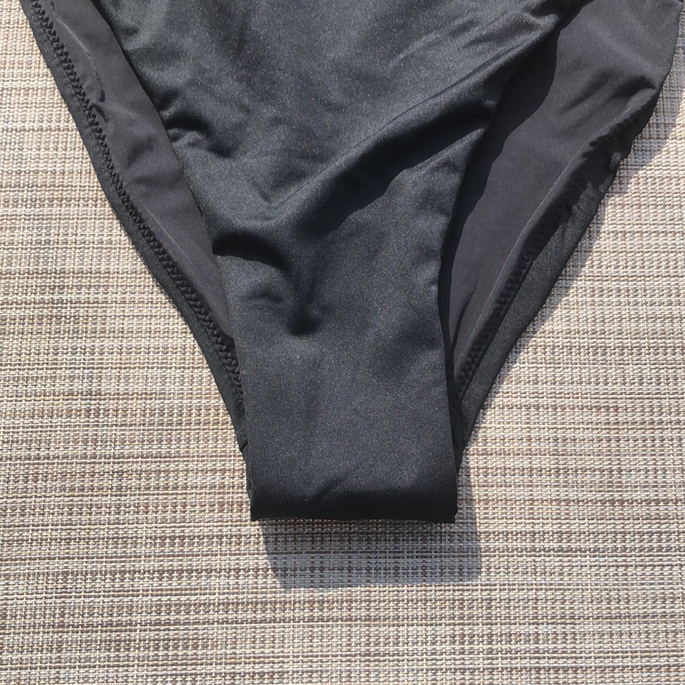 NWT Aqua Swim Moderate Coverage String Bikini In Black Size X- Large - Picture 5 of 10